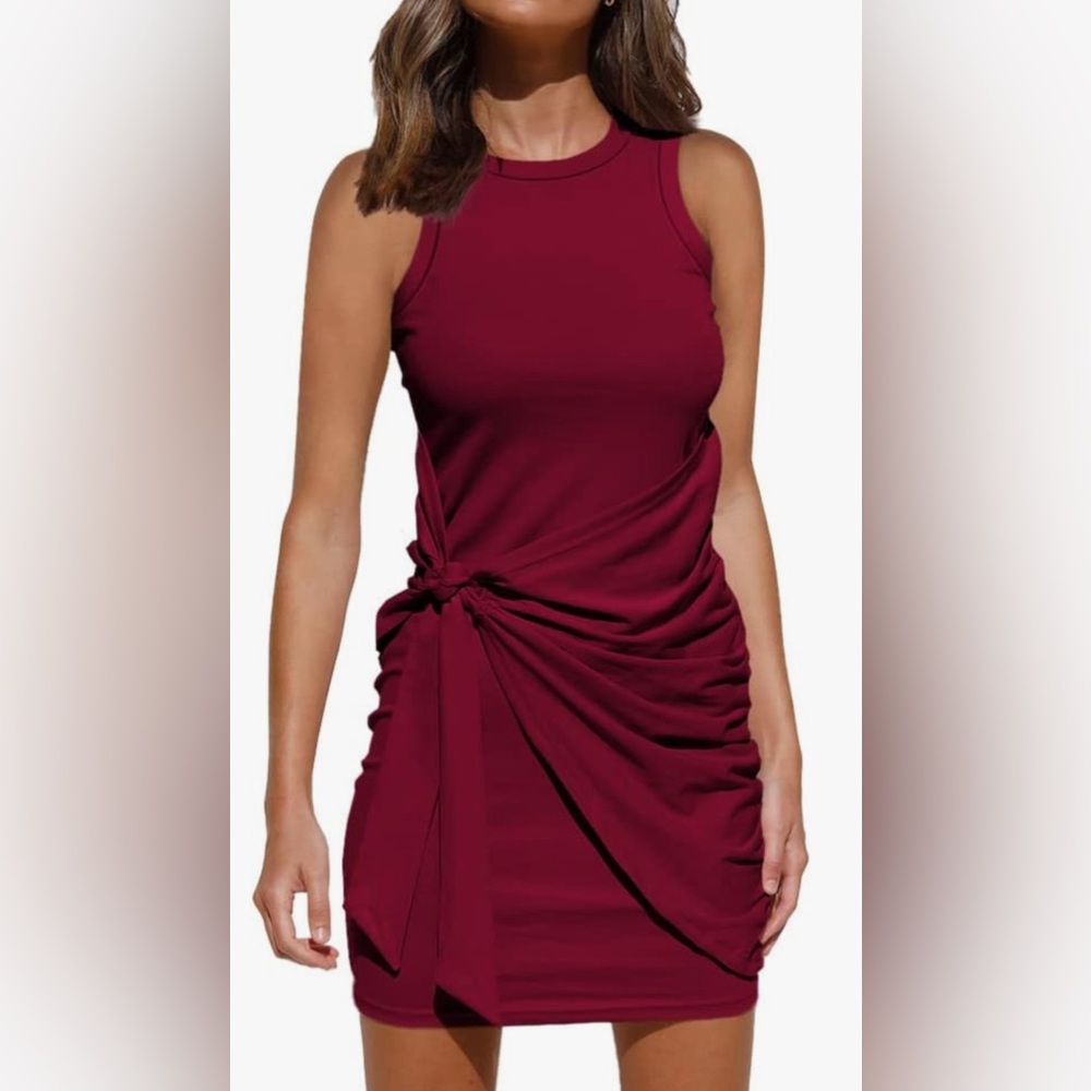 Cranberry Knot Dress XL